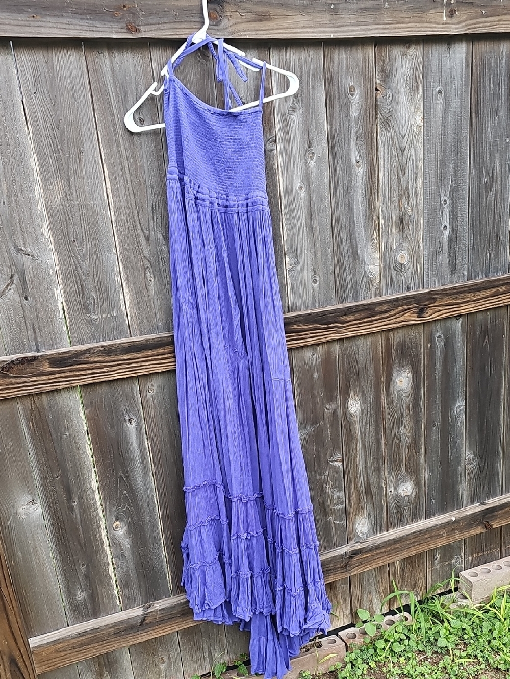 Free People Extratropical Dress Purple Halter Maxi Dress